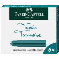 Faber-Castell - Ink cartridges, standard, 6x turquoise