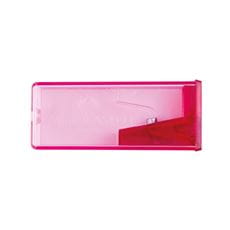 Faber-Castell - Plastic sharpener with wastebox, fluorescent colours