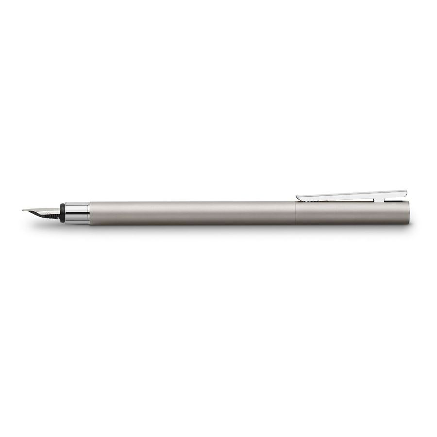 Faber-Castell - Neo Slim Stainless Steel fountain pen, M, silver matt