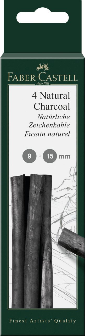 Faber-Castell - Pitt natural charcoal stick, 9-15 mm
